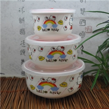 卡通骨瓷保鲜碗保温碗厂家直销支持订制