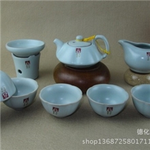 厂家批发正品汝窑茶具瓷都汝窑最佳工艺花瓣壶公道杯梅花杯