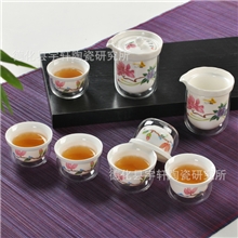 景德镇玻璃双层防烫茶具