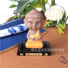 汽车香水座时尚可爱车载佛像如来内用水晶饰品摆件茶宠