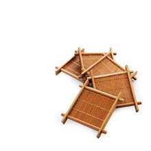 批发供应茶具配件竹茶托茶垫井字垫长方形茶垫正方形竹垫