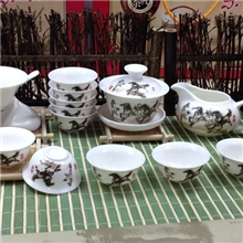 厂家供应玉瓷商务礼品茶具套装功夫茶具特价批发瓷器定制