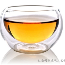 批发纯手工耐热玻璃双层杯玻璃双层品杯玻璃功夫茶具50ML