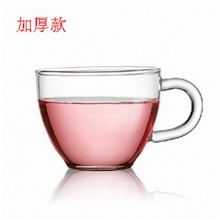 红茶杯批发耐热透明玻璃杯小咖啡杯品茗杯小把功夫茶杯加厚