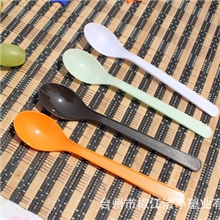 一次性环保多色加厚加长塑料勺子瓢羹饭勺汤勺,一次性环保刀叉勺