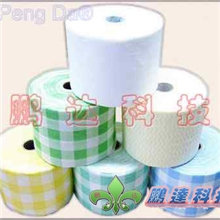 100%棉胶水刺无纺布柔巾卷面巾卷雅巾卷30米，100%棉胶