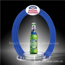 亚克力圆弧拱门发光酒瓶展示座亚克力LED广告展示架设计加工