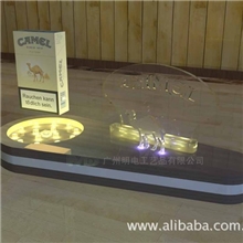 亚克力LED展示架香烟POP广告座广州磁悬浮POP促销台设计