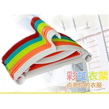 魔术塑料防滑成人衣架衣挂晾晒衣撑服装厂直销批发彩虹衣架