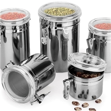 咖啡密封罐不锈钢储物罐茶叶罐奶粉密封罐不锈钢干果罐