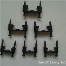 厂家直销圆形线卡、钢钉线卡、网线卡、线扣、电线卡双钉16mm