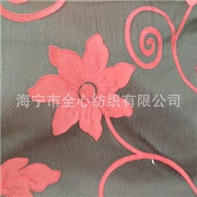 欧式提花表面突起皱布窗帘布床品海宁许村