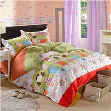 厂家批发定做床上用品全棉斜纹卡通印花四件套韩式四件套代理