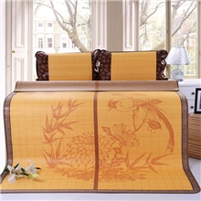 竹凉席批发折叠式竹丝席纯天然凉爽双人席鸟语花香竹席可代理