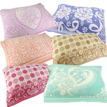 新品！纯棉无捻纱提花加厚全棉枕巾180单条多款多色高阳产地批发