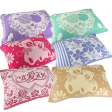 100%纯棉无捻纱提花加密卡通枕巾180g一条多款多色高阳产地批发