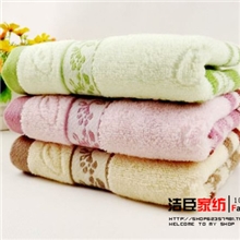 纯棉色纱提花毛巾彩色小花朵超柔吸水面巾厂价批发
