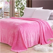 超柔法兰绒素色毛毯低价处理库存空调毯