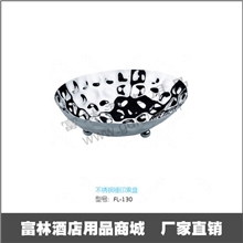 星级酒店专用不锈钢锤印果盘创意果盘食物盘