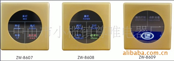 厂家生产86金色触摸弱电控制开关质量保证
