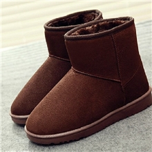 今晓冬季新爆款经典纯色短筒男女款雪地靴厂家批发