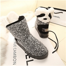 2013冬季新款雪地靴女鞋韩版个性可爱熊猫脸女式短靴女棉鞋批发