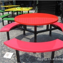 批发玻璃钢餐台八位玻璃钢圆台餐桌餐台快餐桌椅