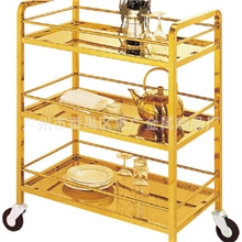 C-031三层酒水车钛金酒水车不锈钢酒水车外观靓丽、实用