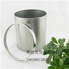 单层圆形不锈钢垃圾桶客房垃圾桶办公室家用室内防锈垃圾桶