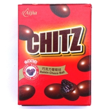 台湾食品巧克力爱加chitz巧克力葡萄球细腻口感50克