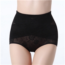 新款超强交叉型塑身内裤高腰内裤提花收腹裤5018