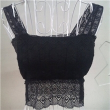 供应肥姐竹碳纤维蕾丝肩还裹胸抹胸日韩蕾丝双层网纱030