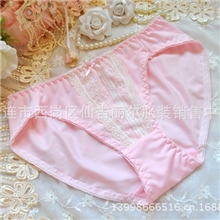 日系出口日本蕾丝内裤小清新性感可爱诱惑女士牛奶丝低腰内裤