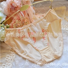 日系外贸日单原单库存内裤批发雪纺小花少女可爱女式内裤混批