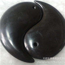 加工玄黄（褐色）砭石刮痧板加印logo梳子按摩棒经络保健器材