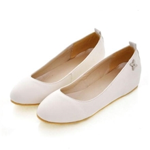 2011新款休闲羊纹皮革简单内增高女单鞋批发1414