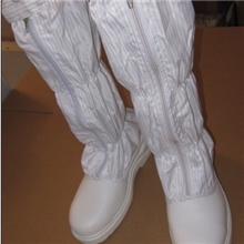 白色钢头靴长统防砸防静电无尘车间洁净室内工作鞋PR9718款带套统