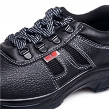 巴盾厂家批发现货黑色男女休闲透气真皮绝缘防砸防穿刺防护劳保鞋