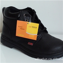 潍坊高密库存橡胶底防砸安全真皮工作鞋批发