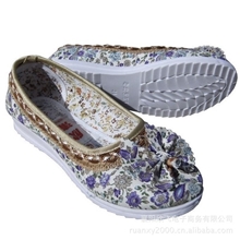 欣清老北京布鞋女平底鞋蝴蝶节碎花鞋单鞋柔软防滑厂价混批