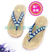 壹诺工艺-草鞋批发-民间手工-2013时尚凉拖-玉米皮草编-人字拖鞋