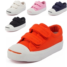 厂家供应芭芭鸭开口笑童鞋儿童帆布鞋白球鞋韩版男女单鞋