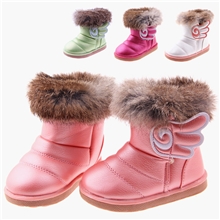 2013冬款潮儿童雪地靴兔毛女童短靴防水保暖皮靴子棉鞋韩版雪地靴