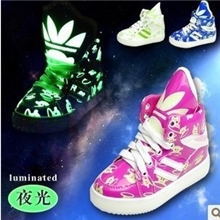 童鞋批发一件代发2013秋季新款中帮夜光鞋运动鞋男女童休闲鞋