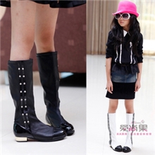 童鞋批发一件代发2013秋季新款女童高筒靴儿童棉靴骑士靴
