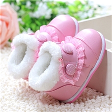 【喜悦公主】2013冬款新版婴儿鞋羊皮公主棉鞋儿童鞋(14-18）D06