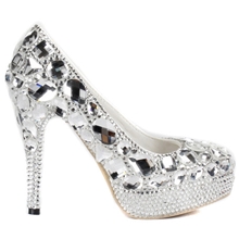 13年新春款批发高钻纯手工定制奢华水晶女鞋单鞋婚鞋宴会淑女鞋