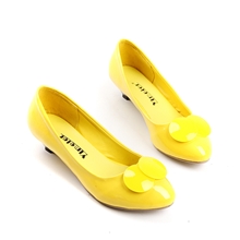 2013秋季新品女鞋甜美淑女鞋头装饰中跟单鞋