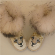 2013新款短筒狐狸头羊毛雪地靴牛筋底真牛皮女鞋靴子个性短靴批发