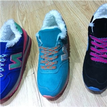 金宏康13年冬季新款全皮磨砂皮棉鞋女大N款夹棉休闲鞋896-1